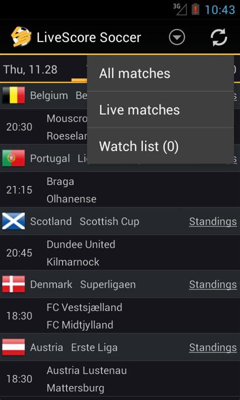 live football scores download